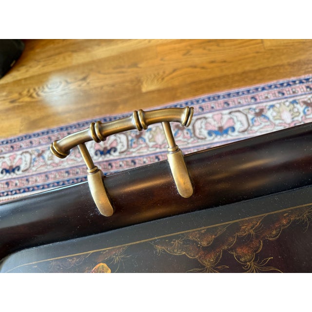 2010s Wooden Tray Coffee Table With Chinoiserie Detailing by Theodore Alexander For Sale - Image 5 of 7