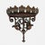 Metal Art Nouveau Italian Lacquered Wrought Iron Corner Shelves, 1910s, Set of 2 For Sale - Image 7 of 8