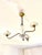 Small Glass and Brass Chandelier, 1950 For Sale - Image 12 of 12