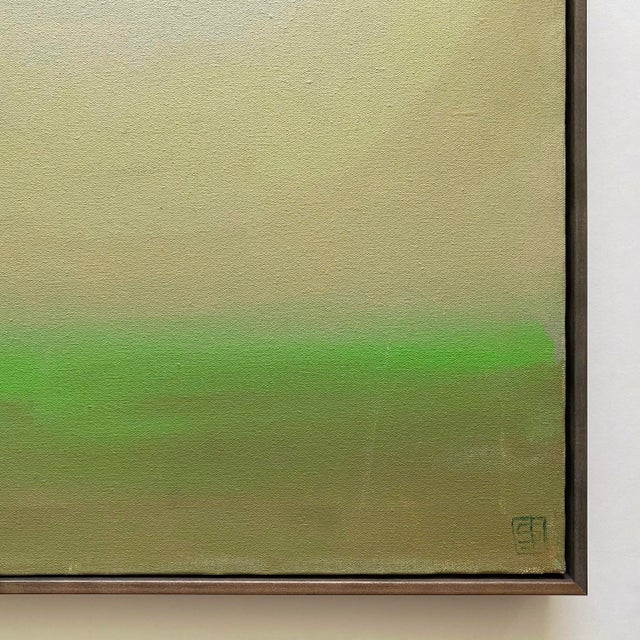 Julius Shaier Vintage 1991 " Provincetown Moon Seascape " Original Signed Modernist Framed Abstract Expressionist Oil Painting For Sale - Image 14 of 17