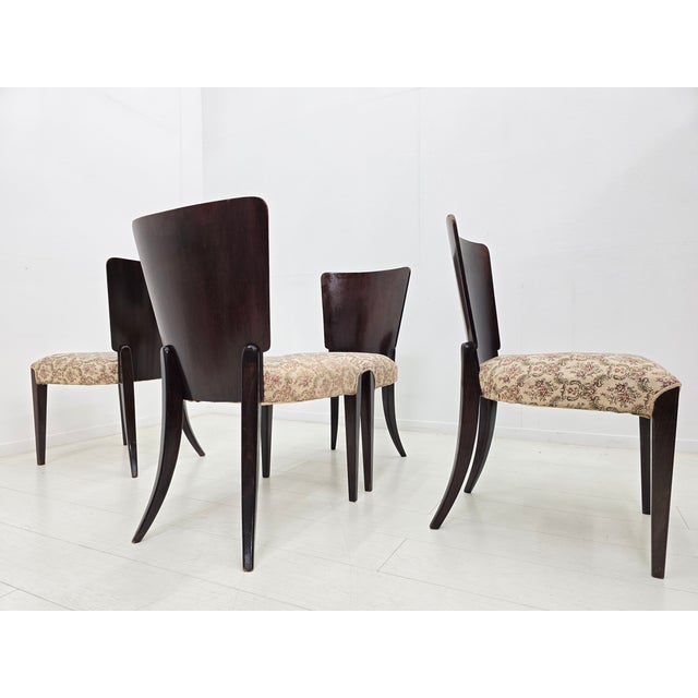 H-214 Dining Chairs attributed to Jindřich Halabala for Úp Závody, Former Czechoslovakia, 1950s, Set of 4 For Sale - Image 14 of 18