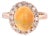 2.86 Carat Opal Diamond 14 Karat Rose Gold Cocktail Ring, Size 7 For Sale
