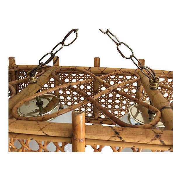 1960s Wicker & Rattan Chandelier Chairish