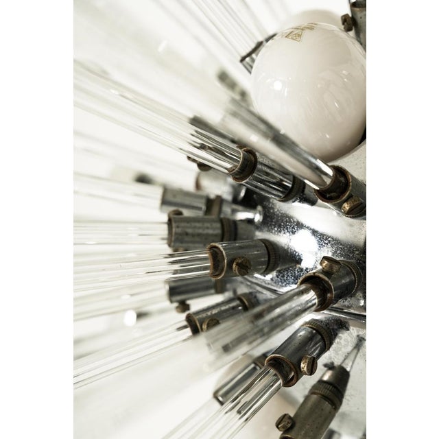 Metal Sputnik Murano Glass Drops Chandelier, Italy, 1960s For Sale - Image 7 of 16