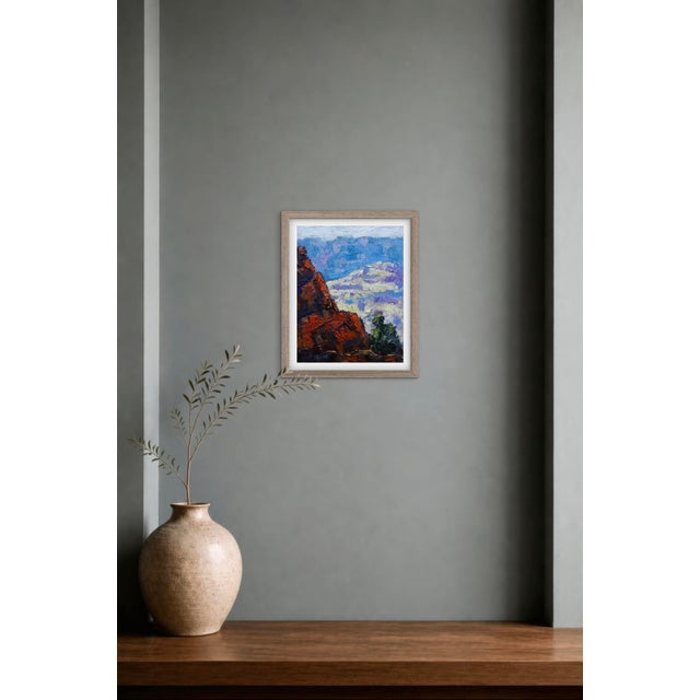 Textile Grand Canyon, Contemporary Impasto Landscape Oil Painting For Sale - Image 7 of 10