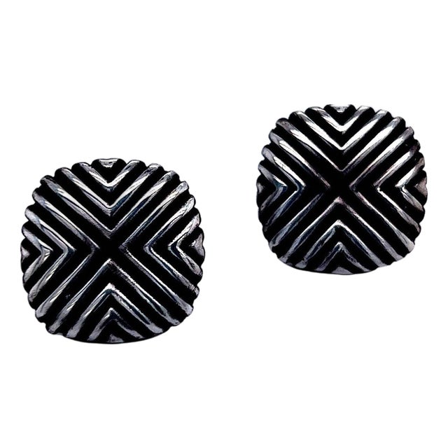 1990s Pair of John Hardy Estate Cufflinks Sterling Silver For Sale