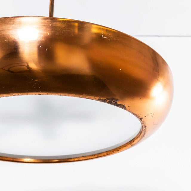 Vintage Copper Pendant Lamp by Josef Hurka for Napoko, 1930s For Sale - Image 6 of 8