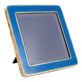 Image of Cartier Vermeil Sterling Blue Guilloche Frame For Sale