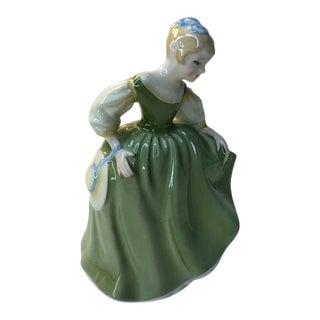 Vintage Royal Doulton “Fair Maiden” Bone China Figurine, England, 1966 For Sale