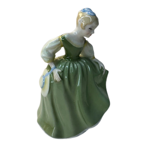 Vintage Royal Doulton “Fair Maiden” Bone China Figurine, England, 1966