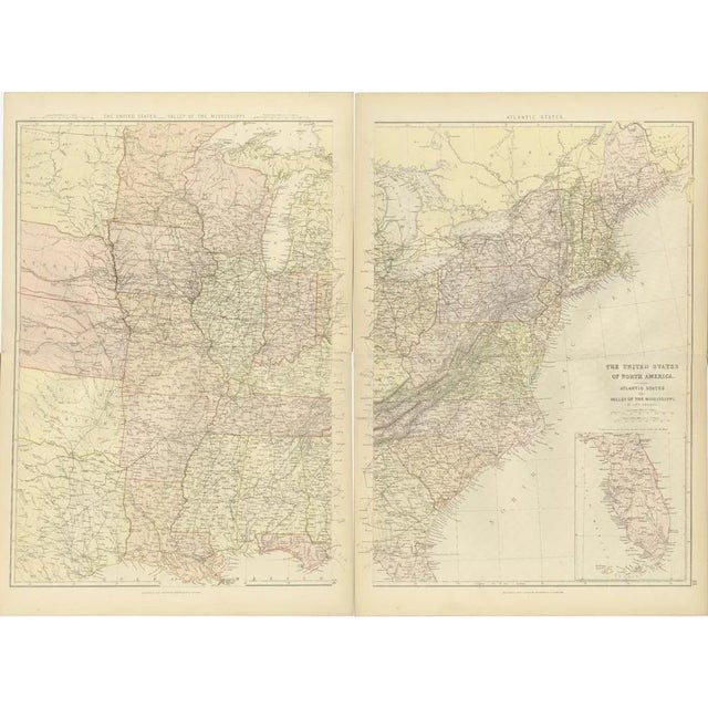 Blackie Atlas Maps, 1882, Set of 2 For Sale - Image 4 of 6