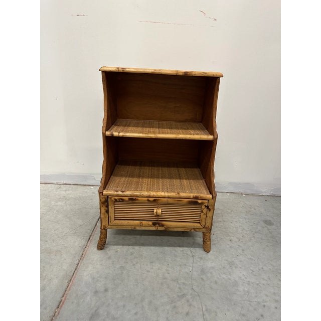 1980s Tortoise Bamboo Nightstand For Sale - Image 13 of 13