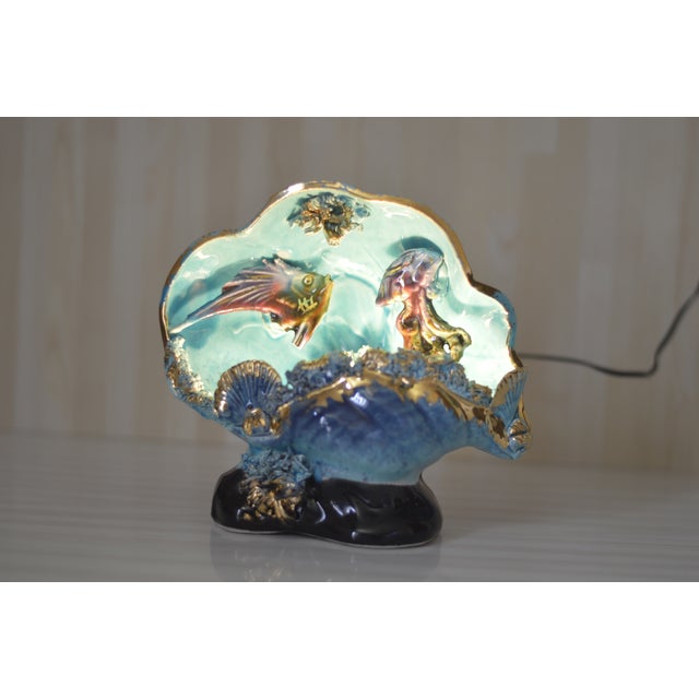 Vintage Kitsch Ceramic Lamp from Vallauris, France, 1960s For Sale - Image 10 of 11