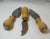 Vintage Professional 3 Pc Large Cheese Knife Set Boni Italy Stainless Steel & Beechwood For Sale - Image 4 of 6