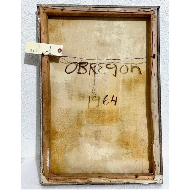 1960s Roberto Obregon, Latin American Oil Painting Roberto Obregon Colombian Venezuelan Master, 1964 For Sale - Image 5 of 14