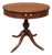 1940s Georgian-Style Mahogany Drum Table With a Single Drawer and Brass Hardware For Sale