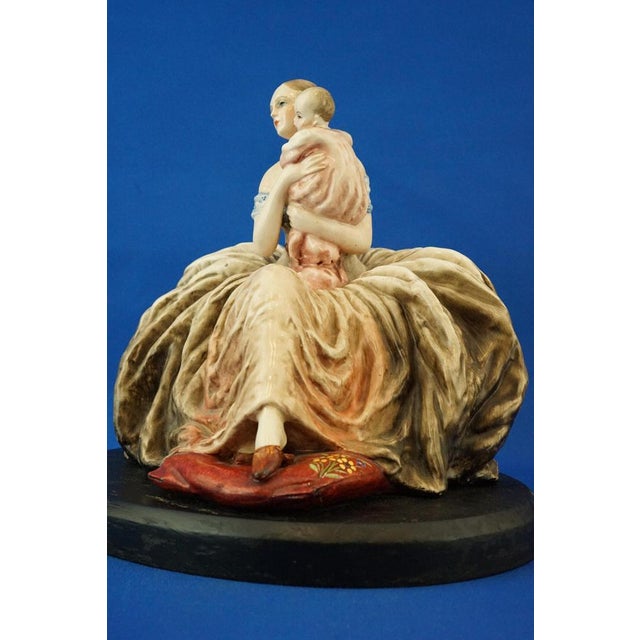 Large 20th Century Ceramic Sculpture of Lady with Child by Guido Cacciapuoti, Italy For Sale - Image 13 of 18