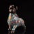This striking vintage cloisonne enamel figurine depicts a powerful ox or bull, a traditional symbol of strength,...