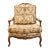 High End Louis XV French Provincial Accent Bergere Arm Chair For Sale