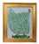 2020s Original Green Folk Art Chicken Hen Painting by Ruth Arenz Including the Antiqued Gold Wood Fame For Sale - Image 5 of 5