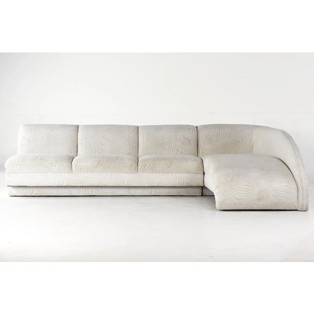 Mid-Century Modern Vladimir Kagan Style Mid Century Preview Sectional Sofa With Chaise For Sale - Image 3 of 10