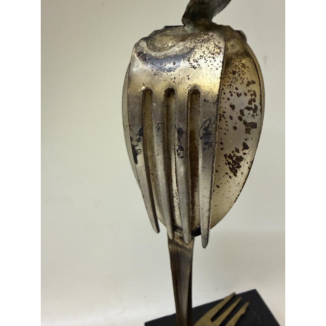 Silver Title: 1970s Mid-Century Modern Victor Delfín Studio Flatware Bird Sculpture - 11.5" For Sale - Image 8 of 13