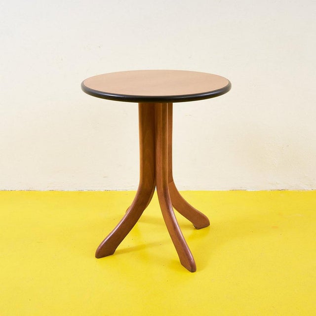 Round Wooden Designer Table For Sale - Image 5 of 5