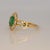 2020s Colombian Emerald Ring With Earth Mined Diamond Accents: Solid 14k Gold, Size 6.75 For Sale - Image 5 of 8