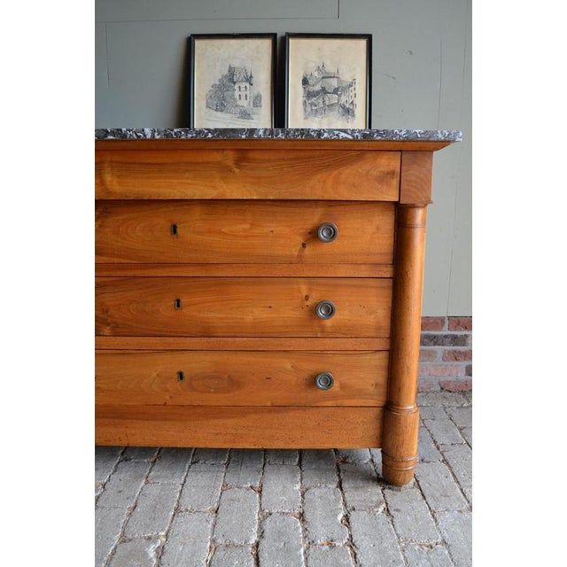 Antique Walnut Chest of Drawers with Marble Top For Sale - Image 4 of 10