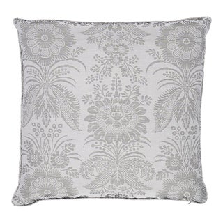 Schumacher Greta 20" Pillow in Grey For Sale