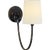 Reed Single Sconce in Bronze with Linen Shade Designer: Thomas O'Brien Finish: Bronze Height: 13" Width: 5" Extension:...