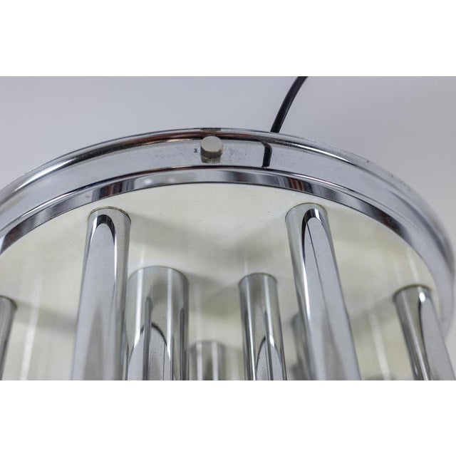 Chandelier in Murano Glass and Chrome Metal, 1970s For Sale - Image 3 of 10