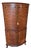 Antique Burr Elm & Walnut Corner Cocktail Bar Drinks Cabinet George III Style For Sale