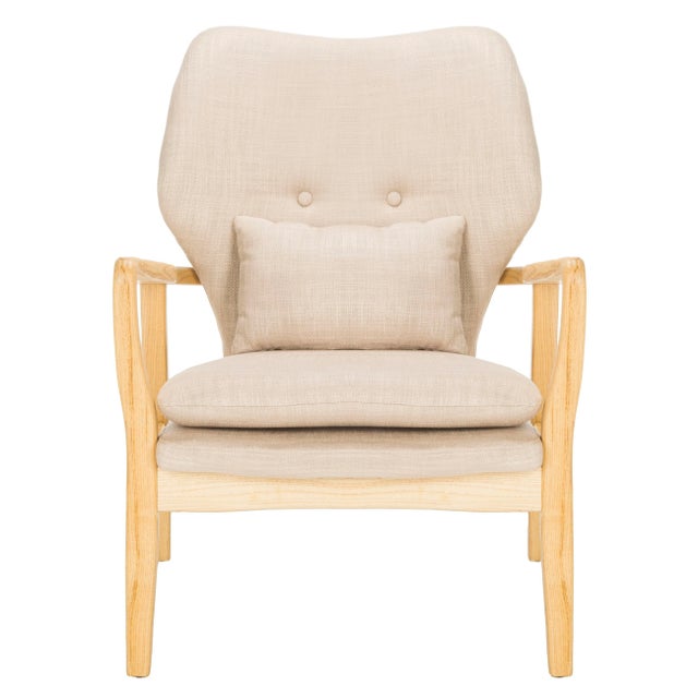 Accent Chair in Beige & Natural For Sale - Image 9 of 9