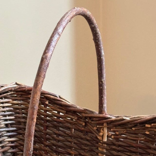Rustic Vintage Twig Basket For Sale - Image 11 of 12