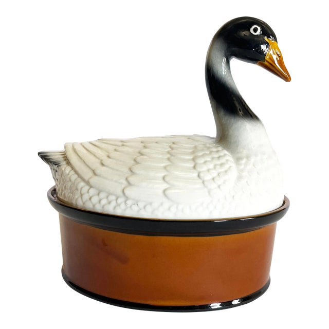 Large Mid-Century Swan Tureen For Sale