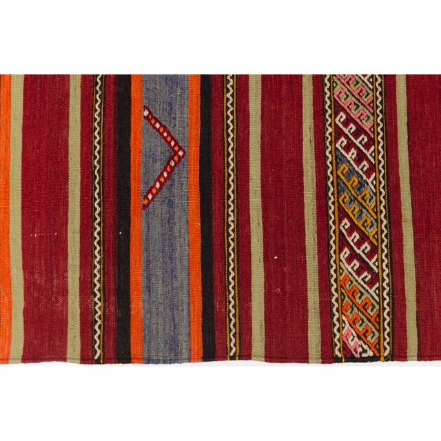 Turkish Mid 20th Century Traditional Striped Kilim For Sale - Image 3 of 10