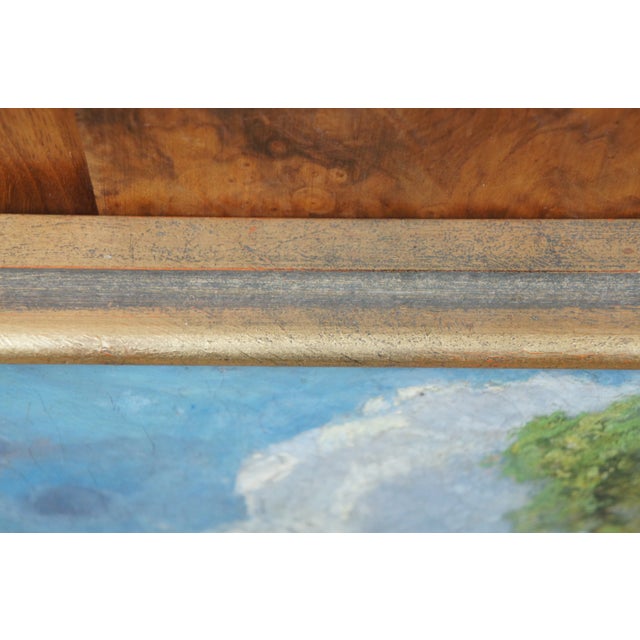 Antique European Fisherman River Cottage Oil Landscape on Canvas by Charles Martin For Sale - Image 11 of 13