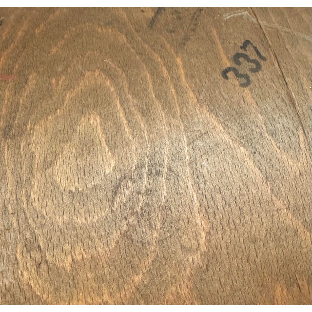 Brown Pair Antique J & J Kohn Mundus Model 337 Bentwood Cafe Chairs Iris Marquetry Seats For Sale - Image 8 of 17