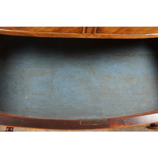 Mid 19th Century Antique Victorian Flame Mahogany Bow Front Tallboy Dresser Chest of Drawers For Sale - Image 11 of 14