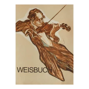 1985 Claude Weisbuch Violonist Lithograph Poster