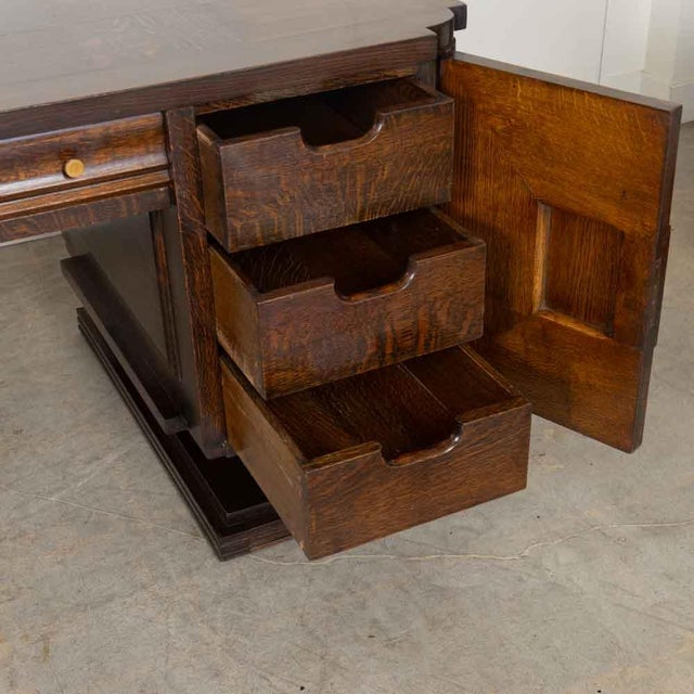 Early 20th Century Large French Art Deco Desk Attributed to Charles Dudouyt For Sale - Image 9 of 16