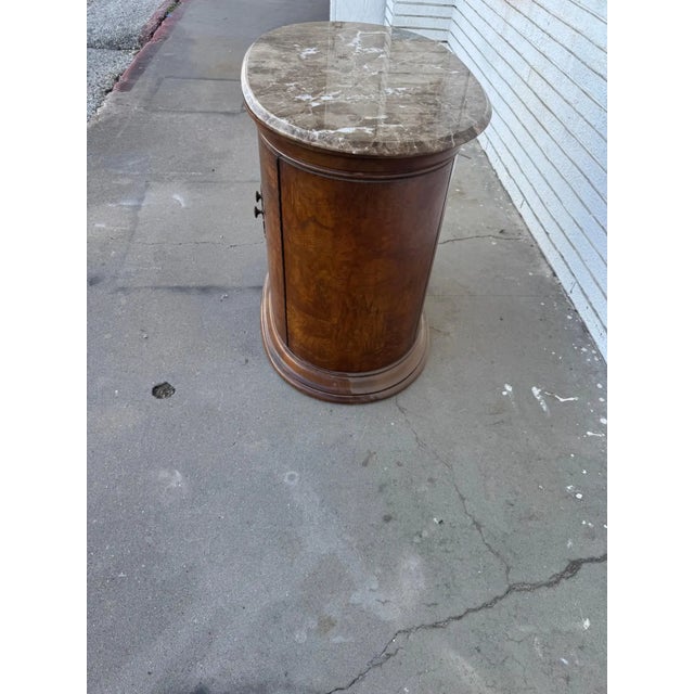 Mid 20th Century Mid 20th Century Thomasville Marble Oval Cabinet For Sale - Image 5 of 6