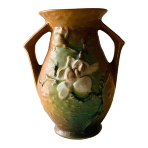 1930s Roseville Magnolia Vase - East Hampton Diplomat Estate