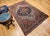 Navy Blue Antique Persian Farahan Sarouk Rug, Hand-Knotted Wool, Floral Pattern, Ivory & Brick Red, 5x7 For Sale - Image 8 of 17
