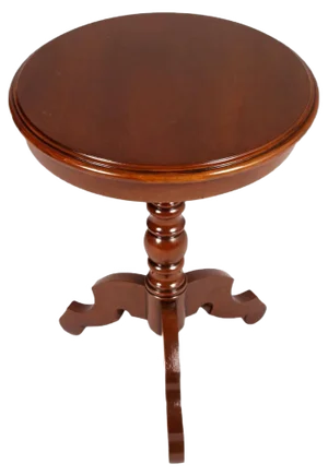 Mid-Century Italian Round Side Table in Walnut