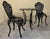 American Mid 20th Century American Cast Iron Rose Garden Bistro Set, Table and Two Chairs, 3 Pieces For Sale - Image 3 of 18