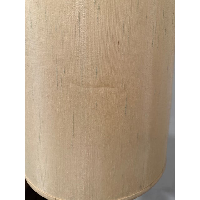 Mid 20th Century Mid-Century Modern Brass and Glass Tray Table Floor Lamp With Original Shade For Sale - Image 13 of 13