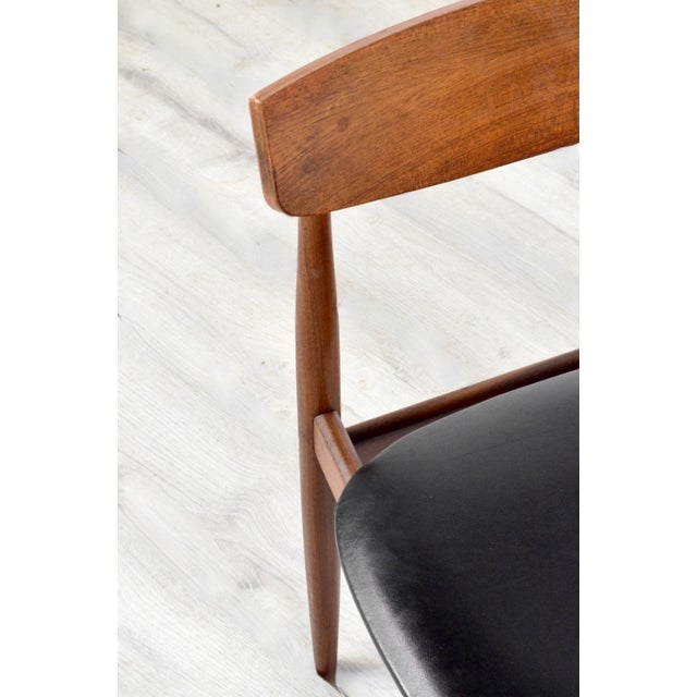 Teak and Aniline Leather Dining Chairs by Ib Kofod-Larsen for G-Plan, 1960s, Set of 4, in Very Good conditions. Designed...