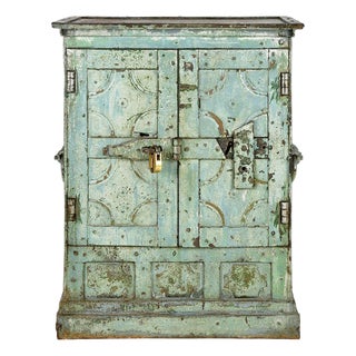 Indian Safe in Patinated Metal For Sale